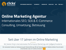 Tablet Screenshot of clicks.de